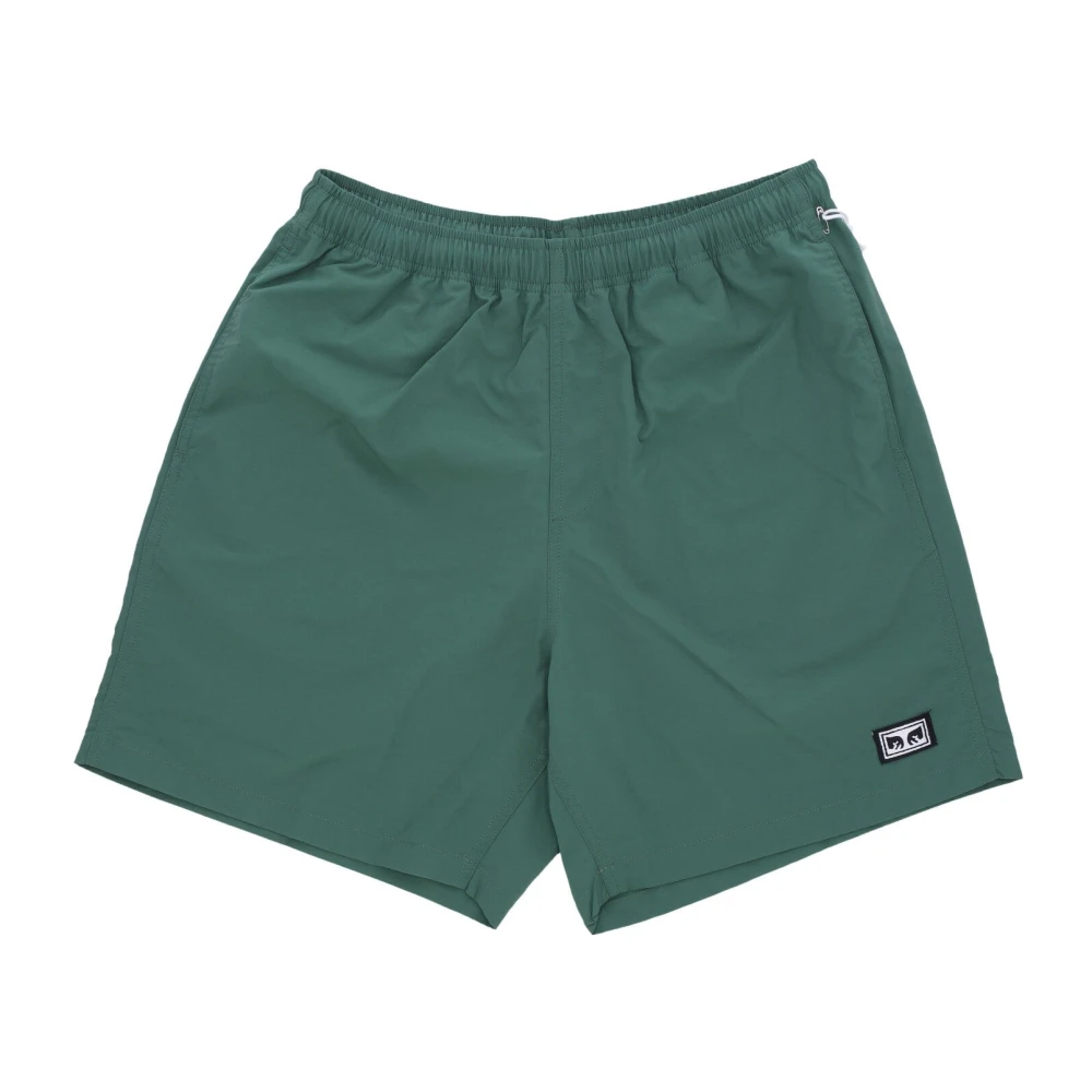 Obey Nylon Palm Leaf Herenshorts Green Heren