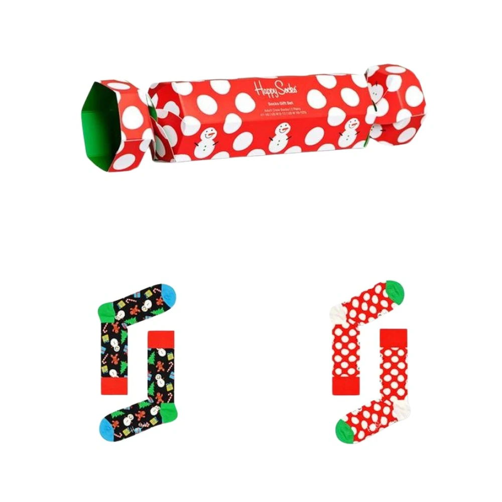 Happy Socks Kerstsokkenset met Sneeuwpopontwerp Multicolor Heren