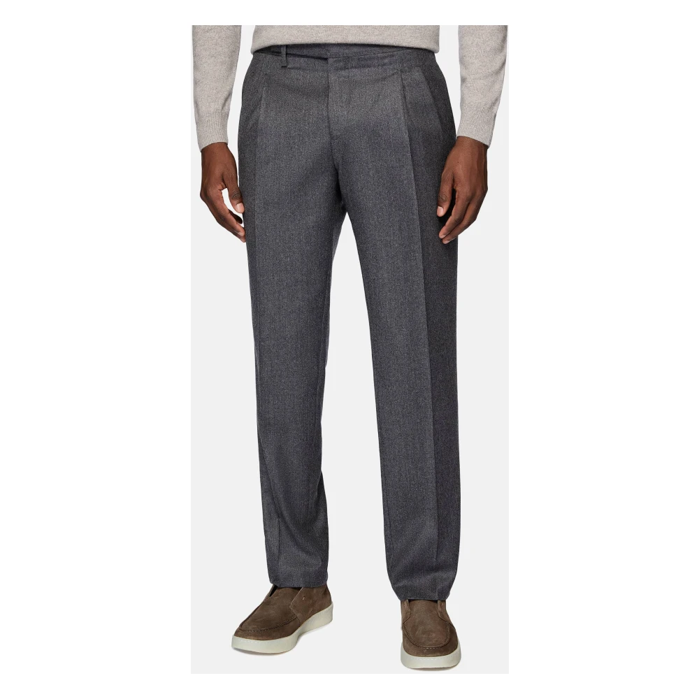 Boggi Milano Cashmere wollen flanellen broek Gray Heren