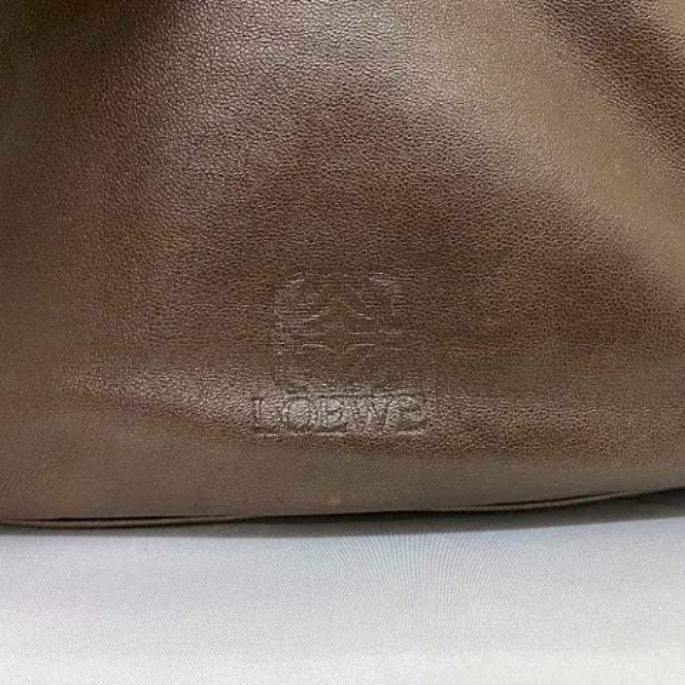 Loewe Pre-owned Fabric shoulder-bags Brown Dames