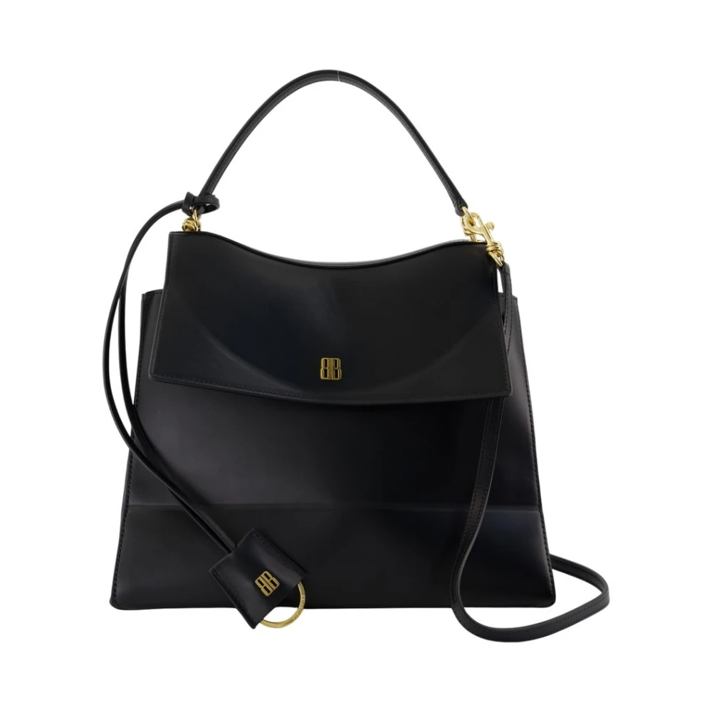 Balenciaga Women's Black Handbags, One Size, Quilted Lambskin Top Handle Purse