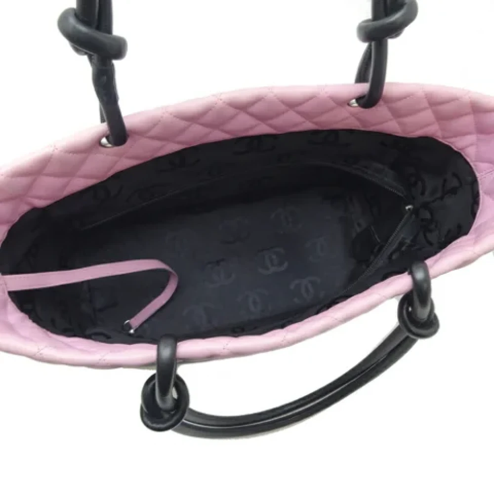 Chanel Vintage Pre-owned Leather totes Pink Dames