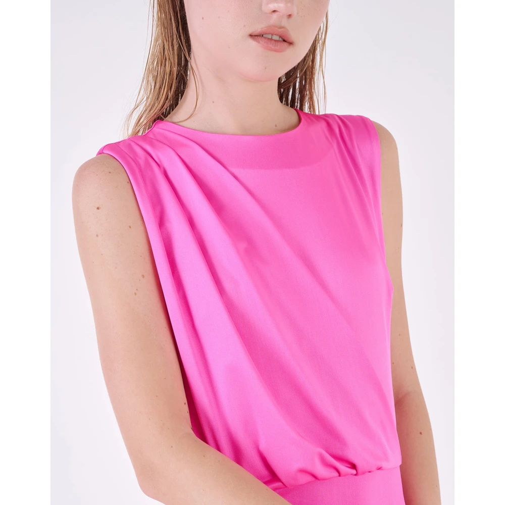 Silvian Heach Lange jurk met zijsplit Pink Dames