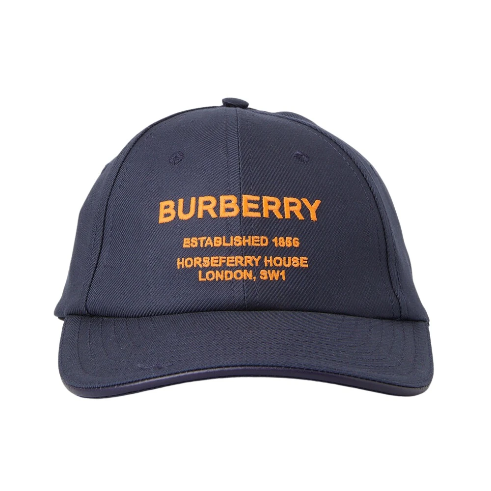 Burberry Logo Geborduurde Baseballpet Blue Dames