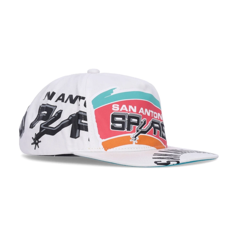 Mitchell & Ness NBA Platte Klep Pet San Antonio Spurs White Heren