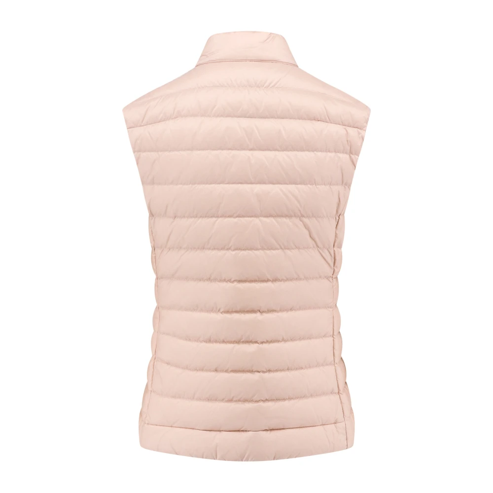 Moncler Nylon Mouwloos Jack met Donsvulling Pink Dames