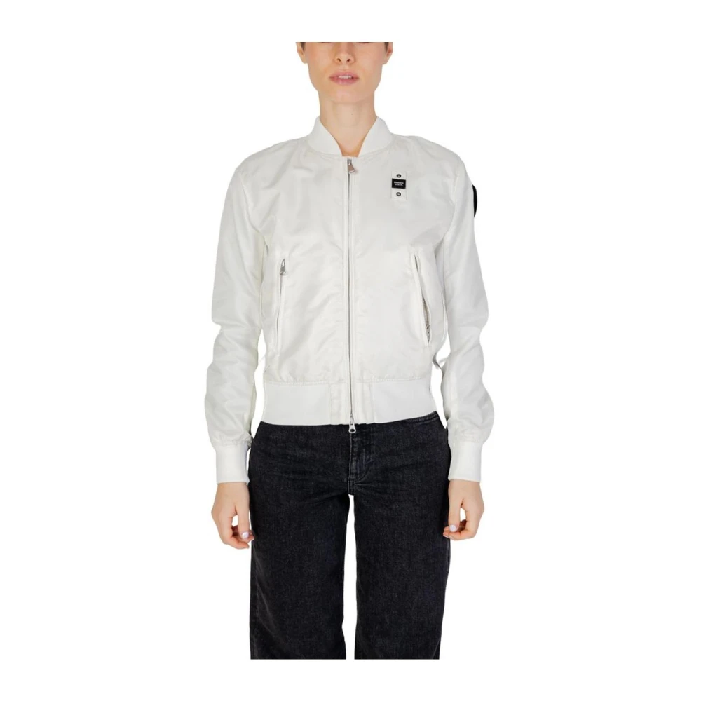 Blauer Witte Polyamide Jas & Jas White Dames