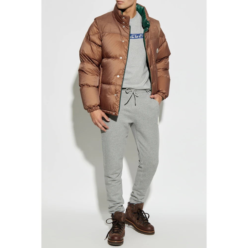 Moncler Sweatpants met logo Gray Heren