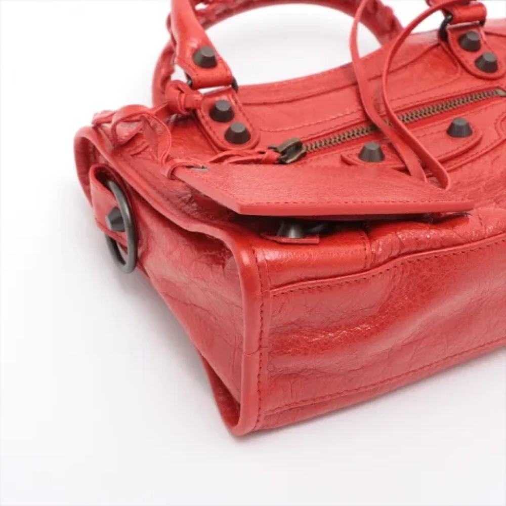 Balenciaga Vintage Pre-owned Leather handbags Red Dames