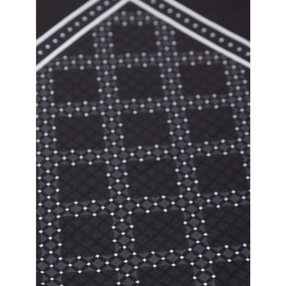 Dolce & Gabbana Geometrisch Print Zakdoek Tas Black Heren