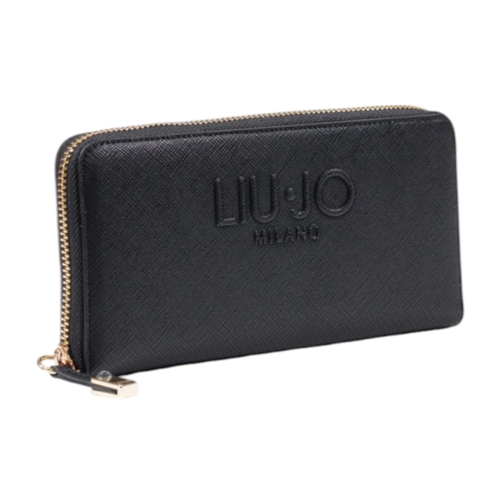 Liu Jo Chique Plain Polyurethaan Portemonnee Black Dames
