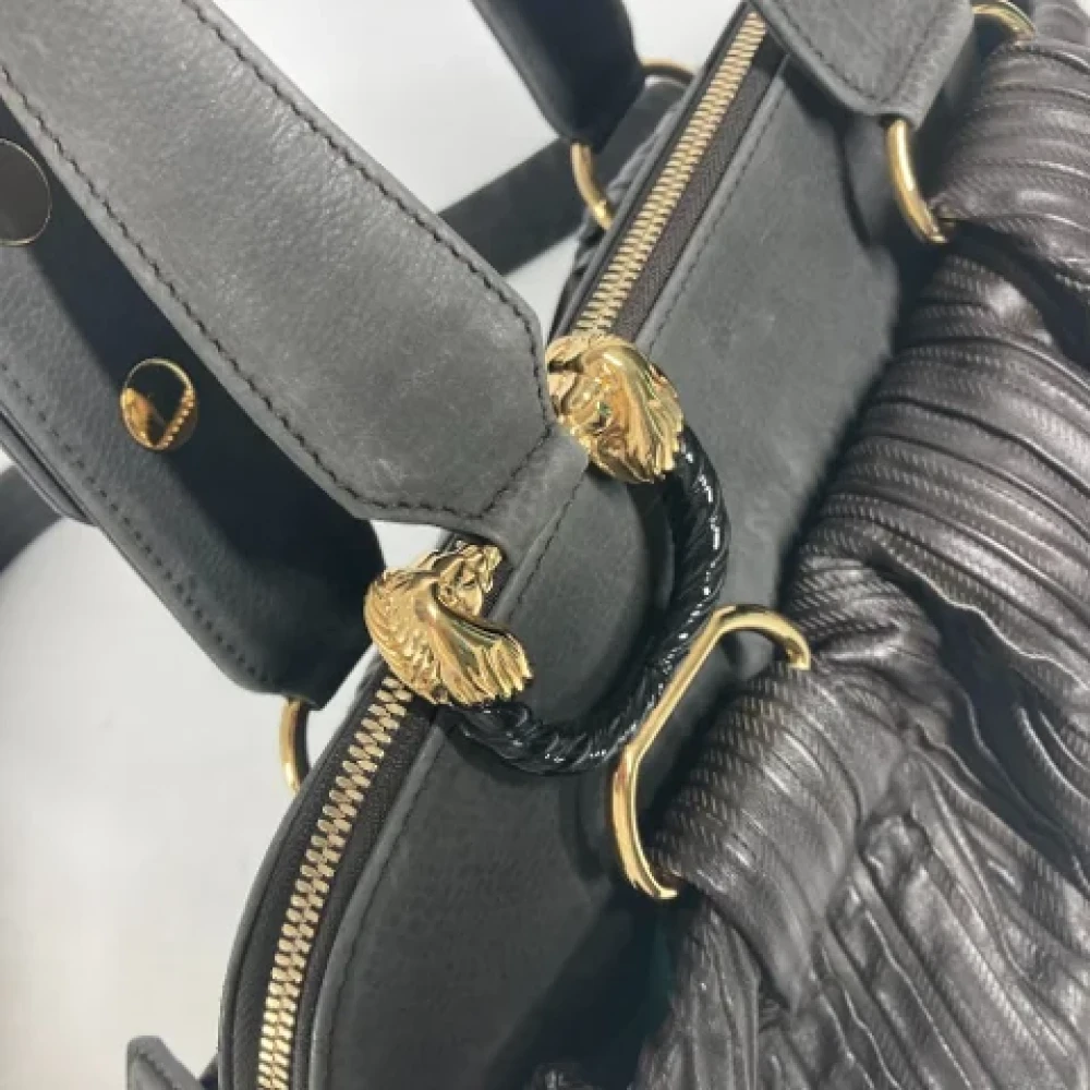 Bvlgari Vintage Pre-owned Fabric shoulder-bags Black Dames