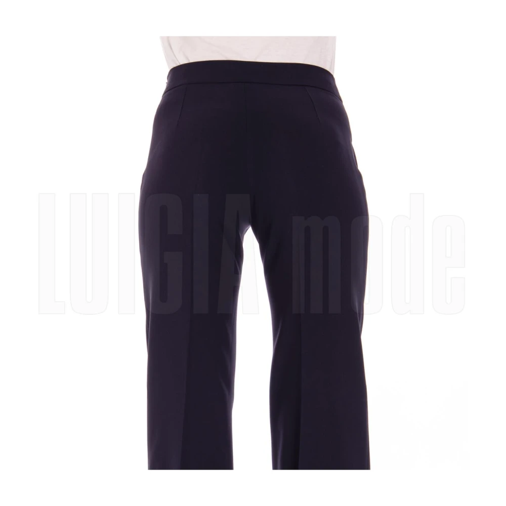 Max Mara Elegante Lange Broek Blue Dames