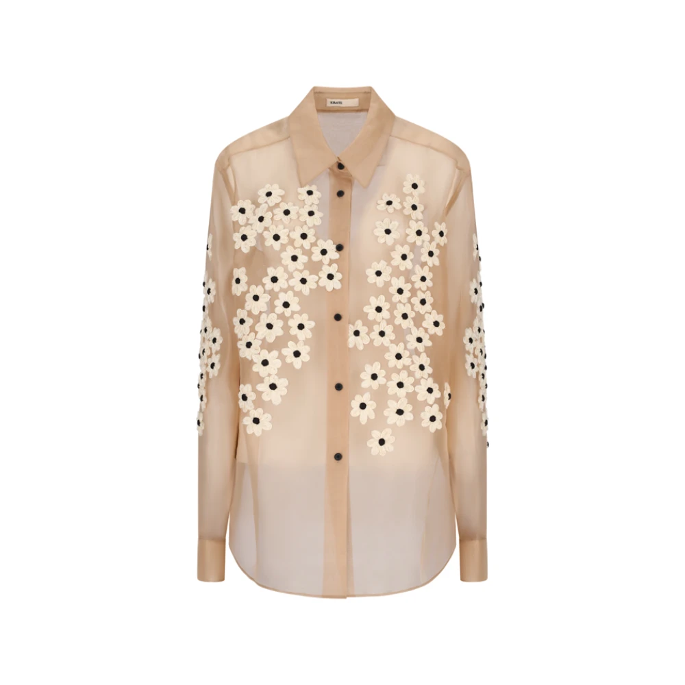 Khaite Women's Beige Argo Top - Shirts - M - Blouses & Shirts