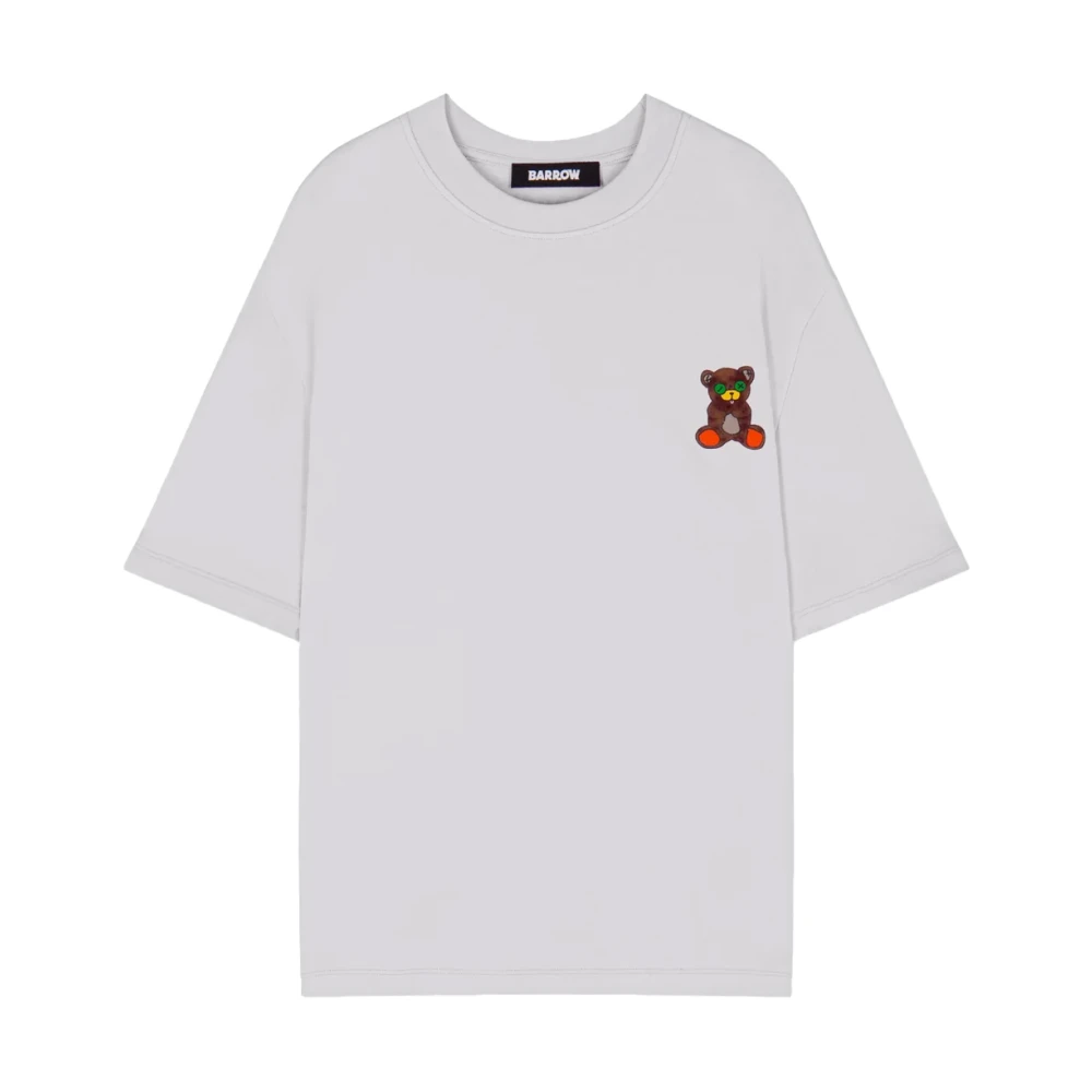 Barrow Heren katoenen T-shirt met Teddy Design White Heren