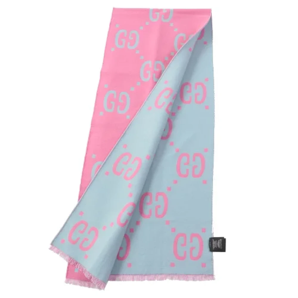 Gucci Vintage Pre-owned Canvas scarves Pink Dames