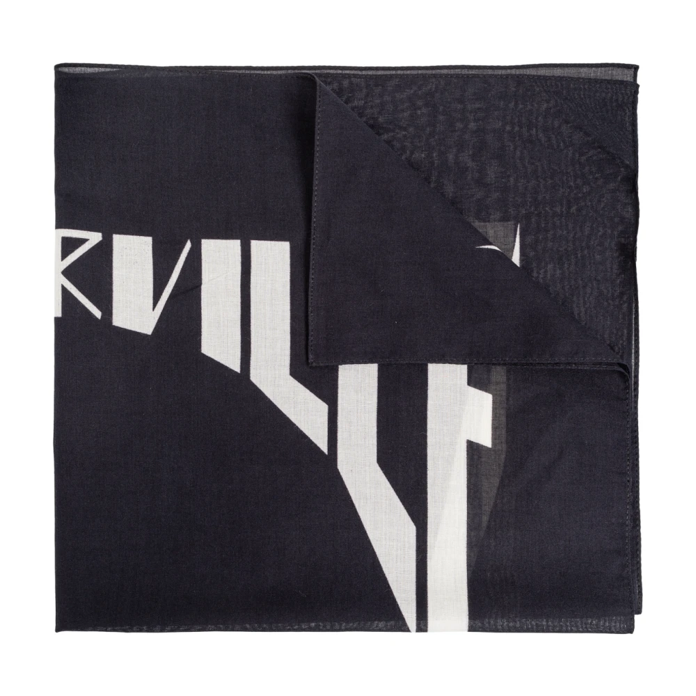 Rick Owens Bandana met logo Black Heren