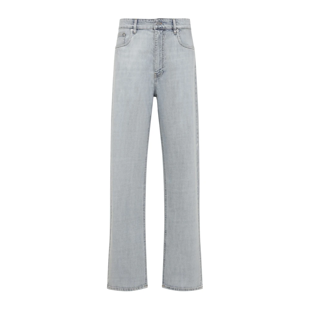Miu Miu Blue Straight Wide-Leg Jeans - Female - Straight Fit Jeans - W26 - Jeans