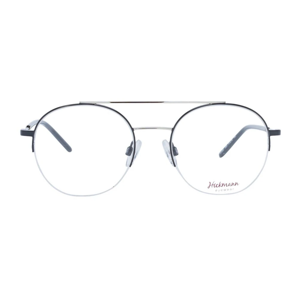 Ana Hickmann Zwarte Metalen Aviator Optische Frames Black Dames