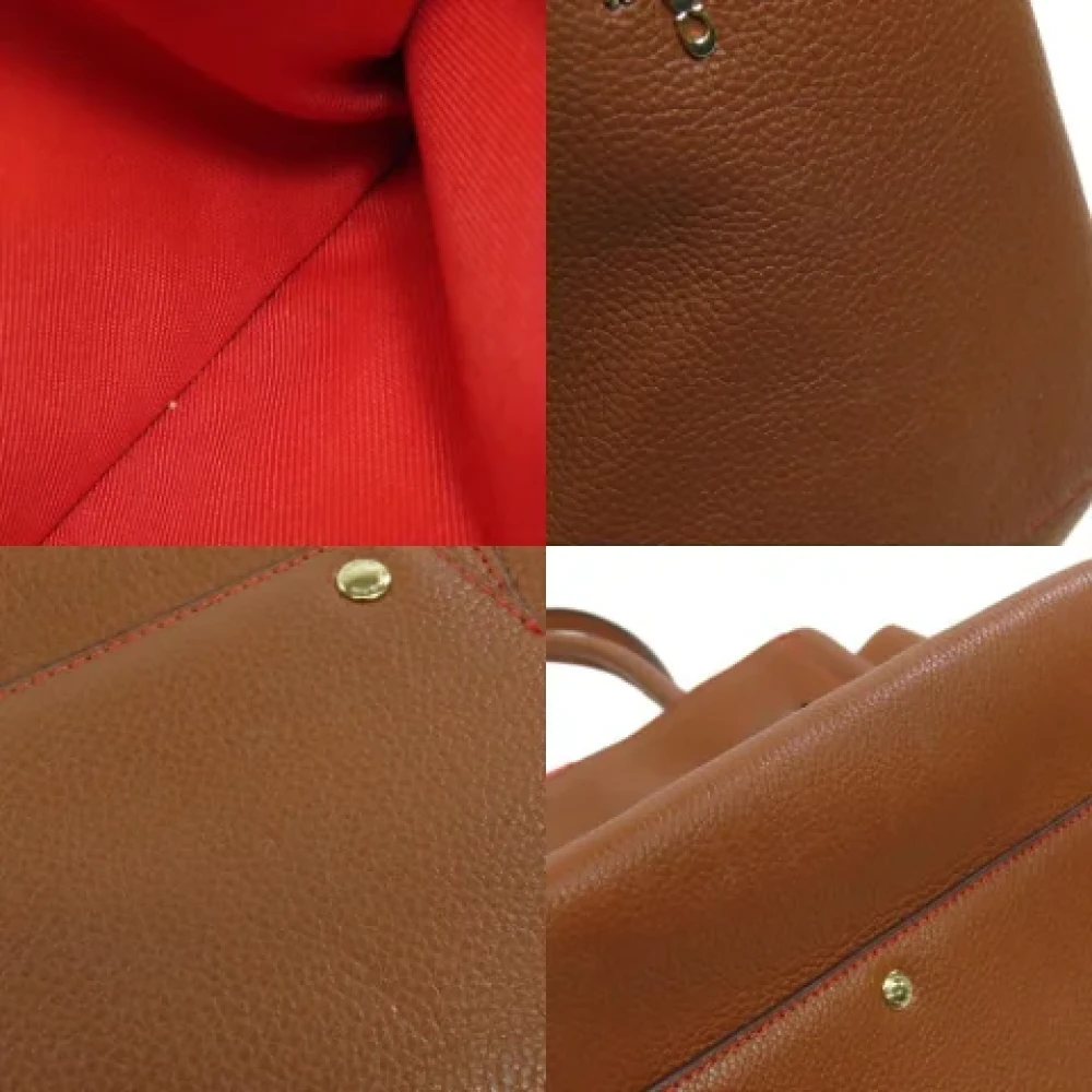 Coach Pre-owned Leather handbags Brown Dames