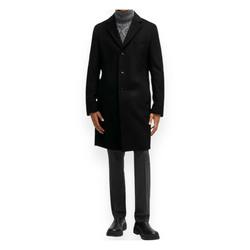 Hugo Boss Stijlvolle Jas met H-Hyde Detail Black Heren