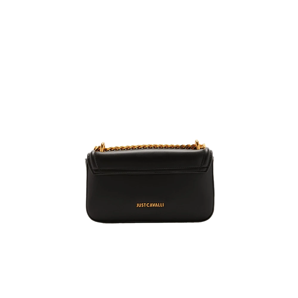 Just Cavalli Schoudertas met reliëflogo Black Dames