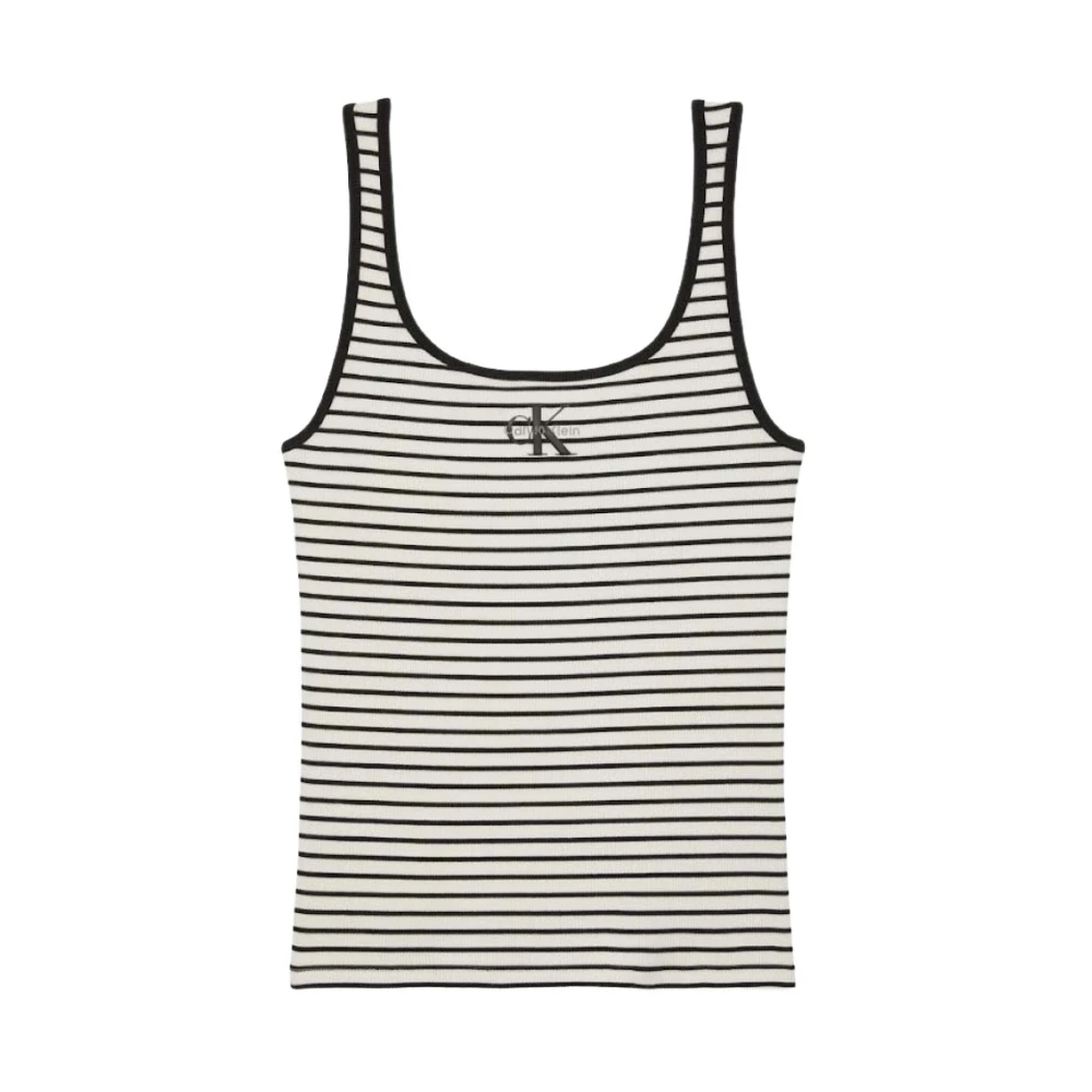 VAN GRAAF Calvin Klein Jeans Damen Schwarz Tanktop Baumwolle Klein - Bild 2