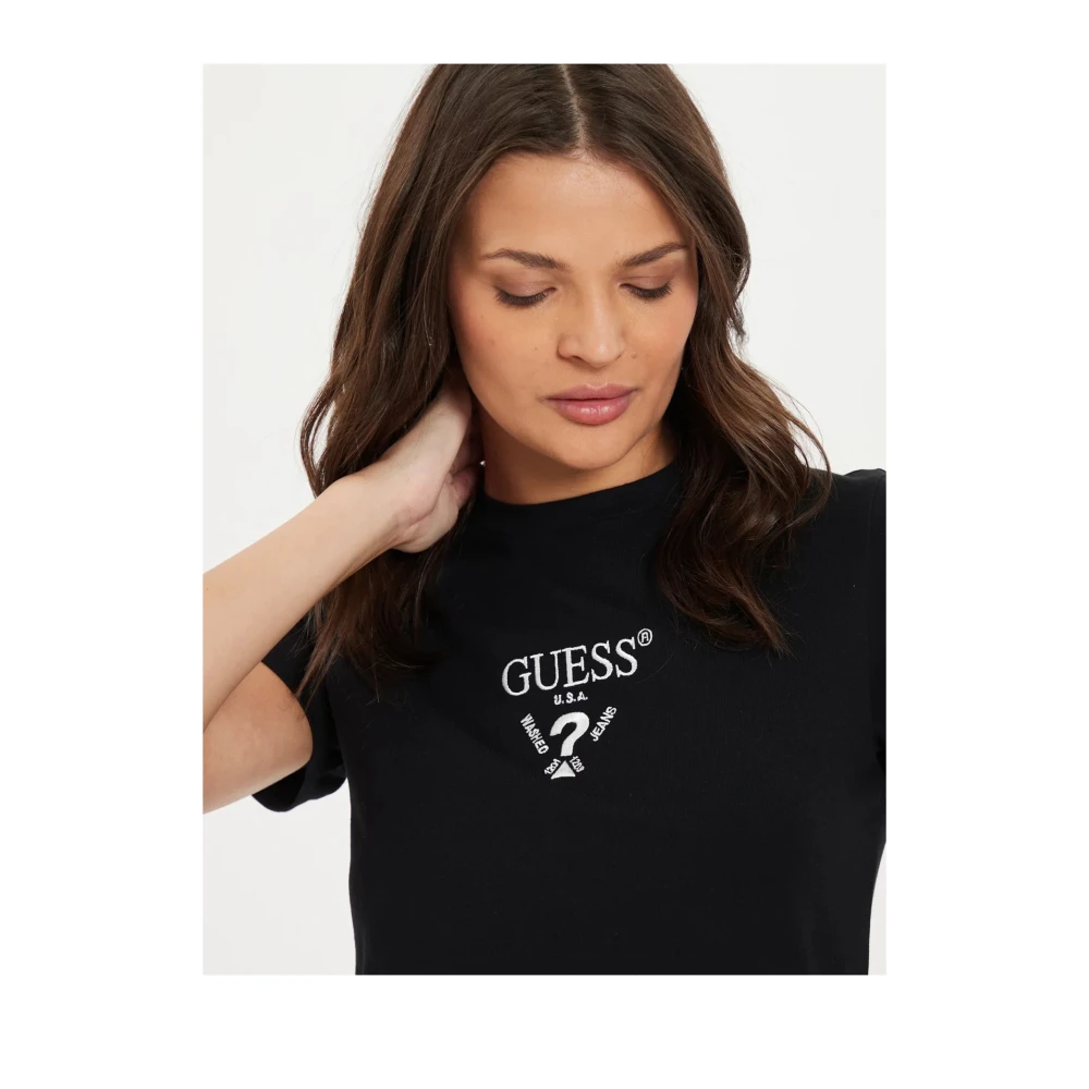 Guess Zwarte T-shirt Colette Slim Fit Black Dames