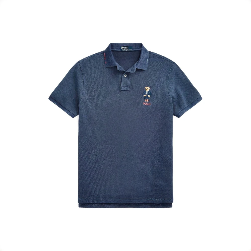 Polo Ralph Lauren Blauwe Casual Korte Mouw Polo Shirt Blue Heren