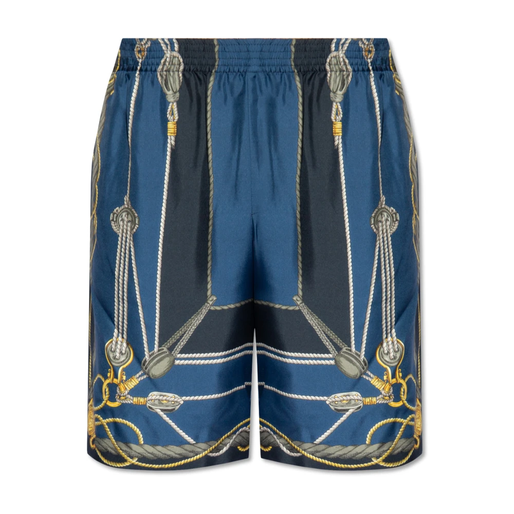 Versace Zijden shorts Blue Heren