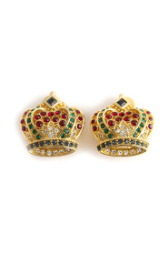 royal crown clip earrings