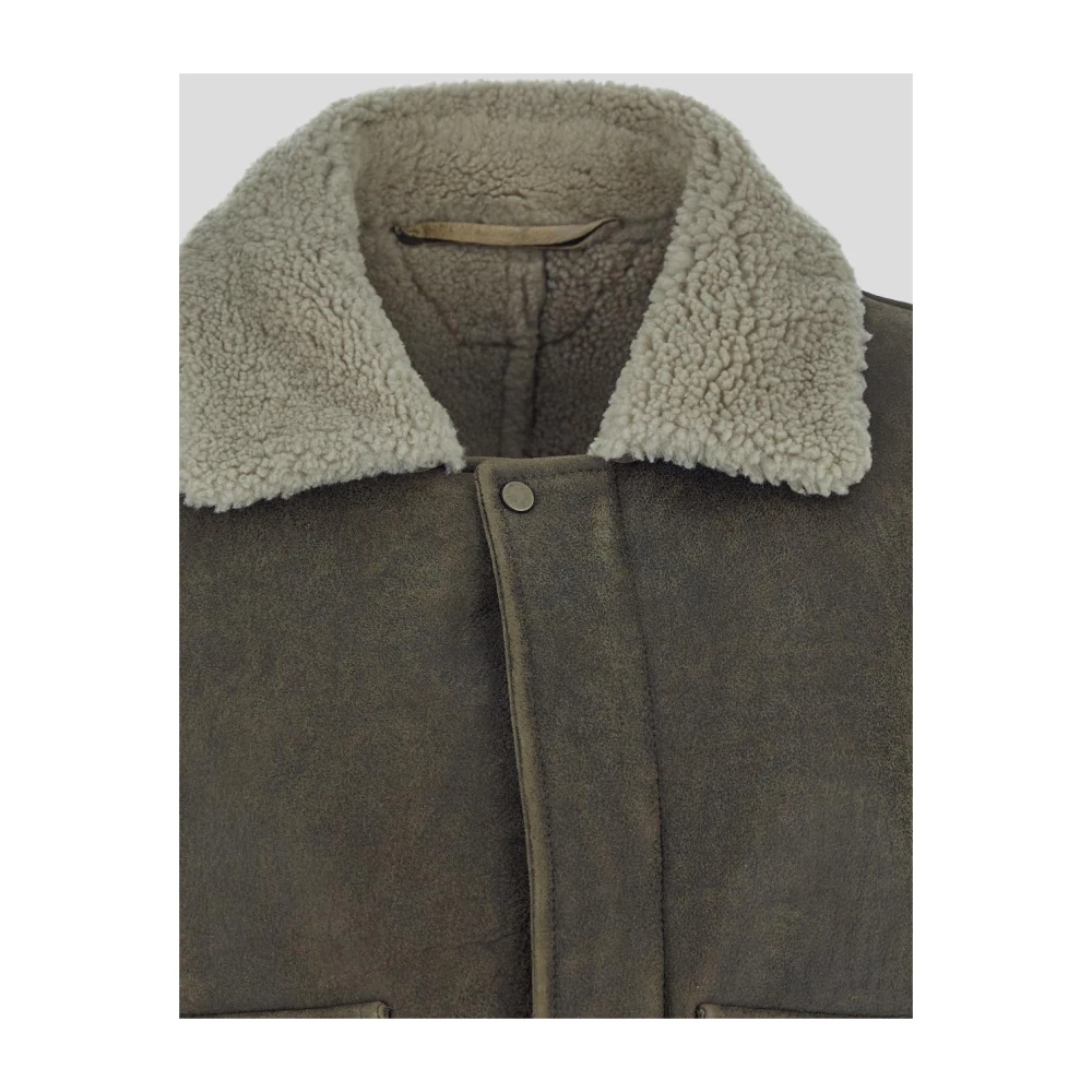 Salvatore Santoro Leren jas Green Heren