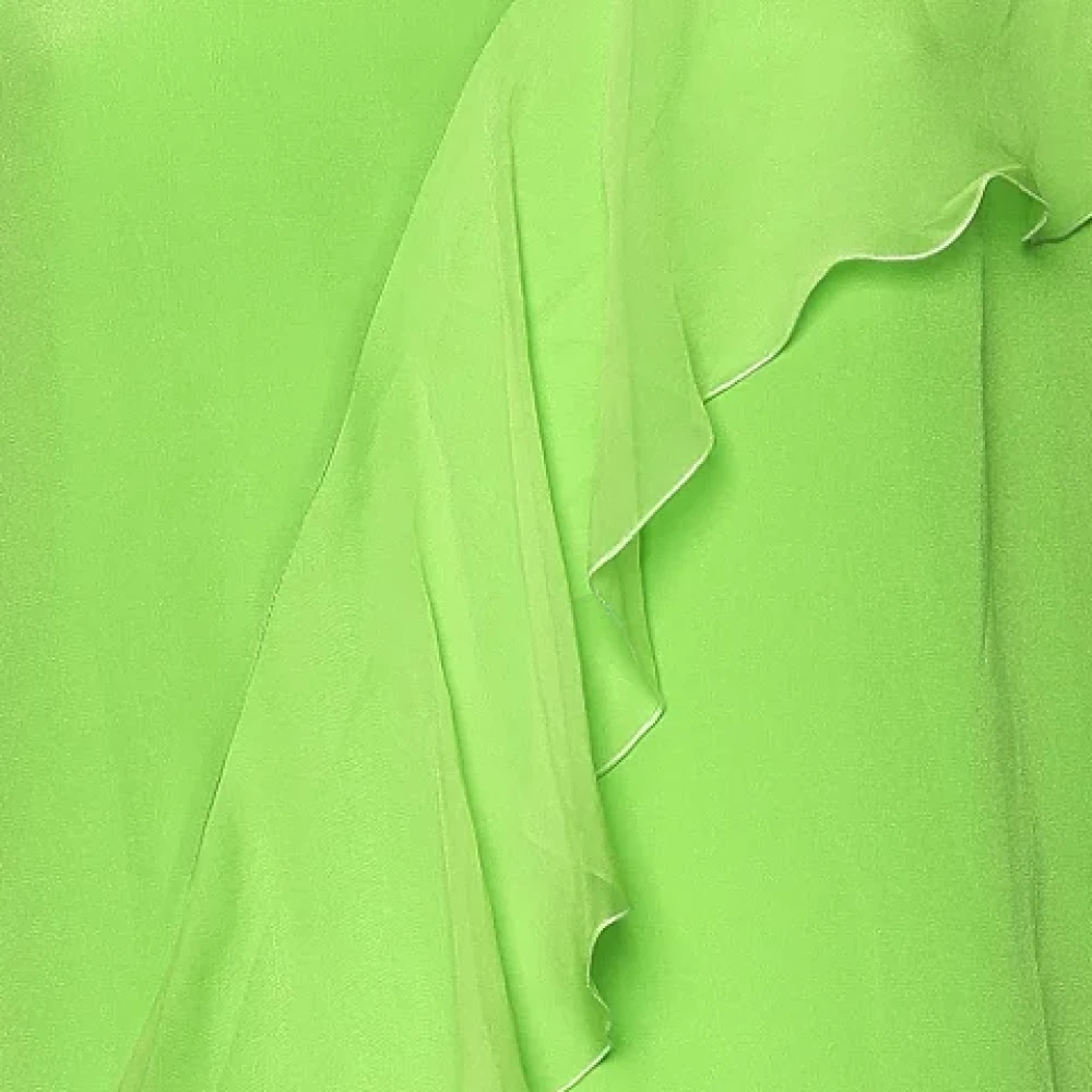 Versace Pre-owned Silk tops Green Dames