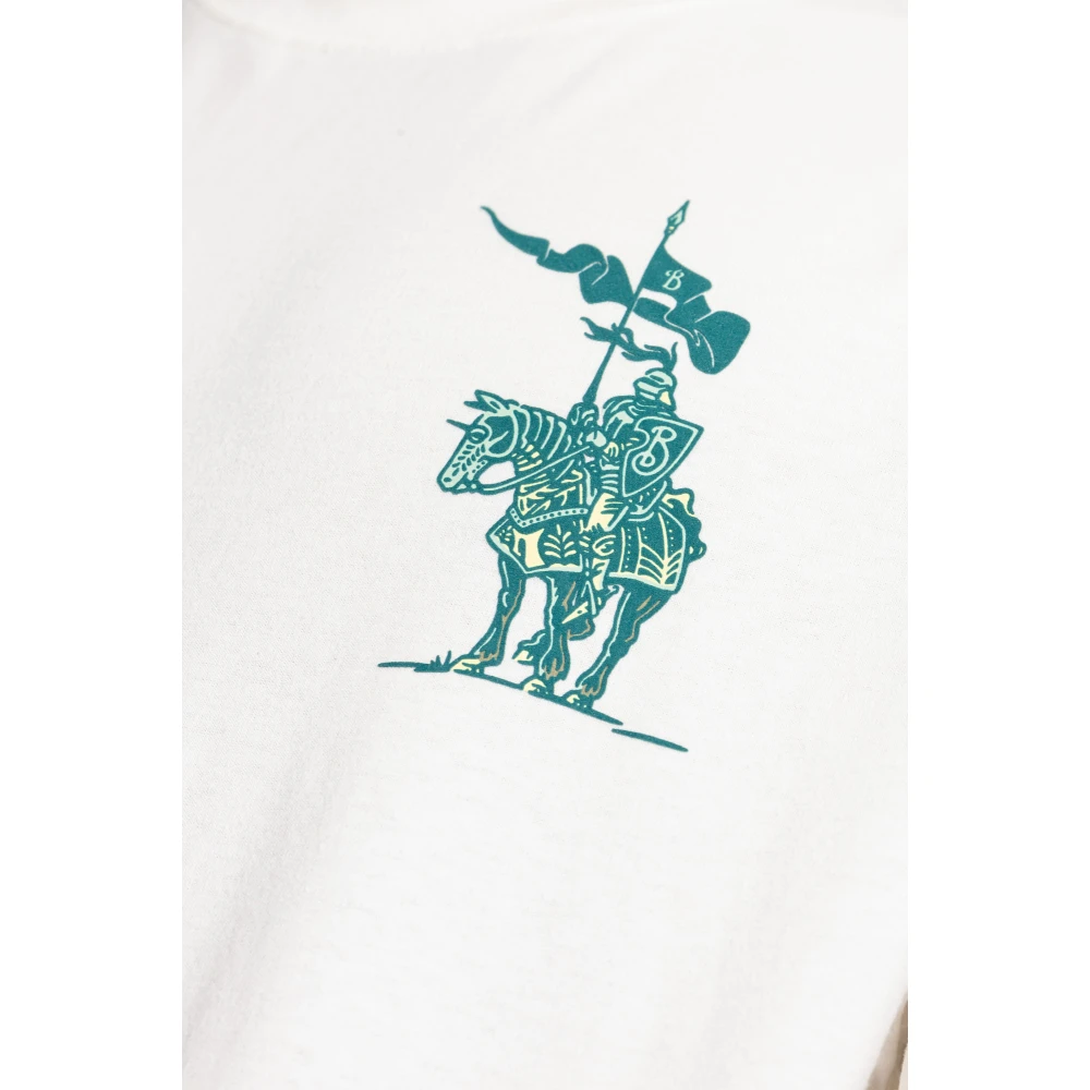 Burberry T-shirt met bedrukt logo White Heren