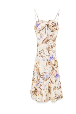floral-print-beige-dress