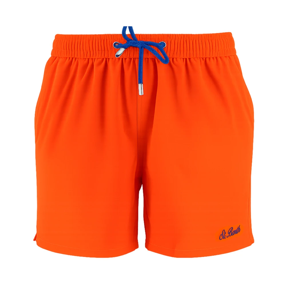 Mc2 Saint Barth Orange Beachwear, Male, Xl, Comfort Boxer