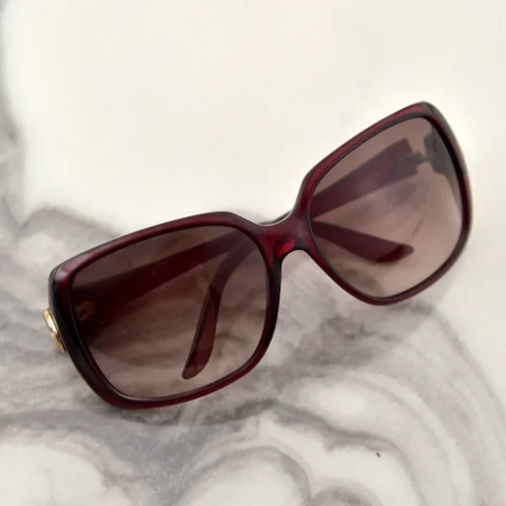 Gucci Vintage Pre-owned Plastic sunglasses Red Dames