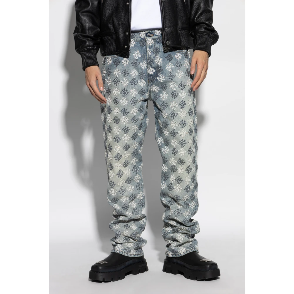 Amiri Jeans met afwerking Blue Heren