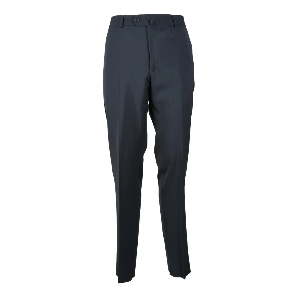 Emporio Armani Pure Wol Stijlvolle Broek Blue Heren