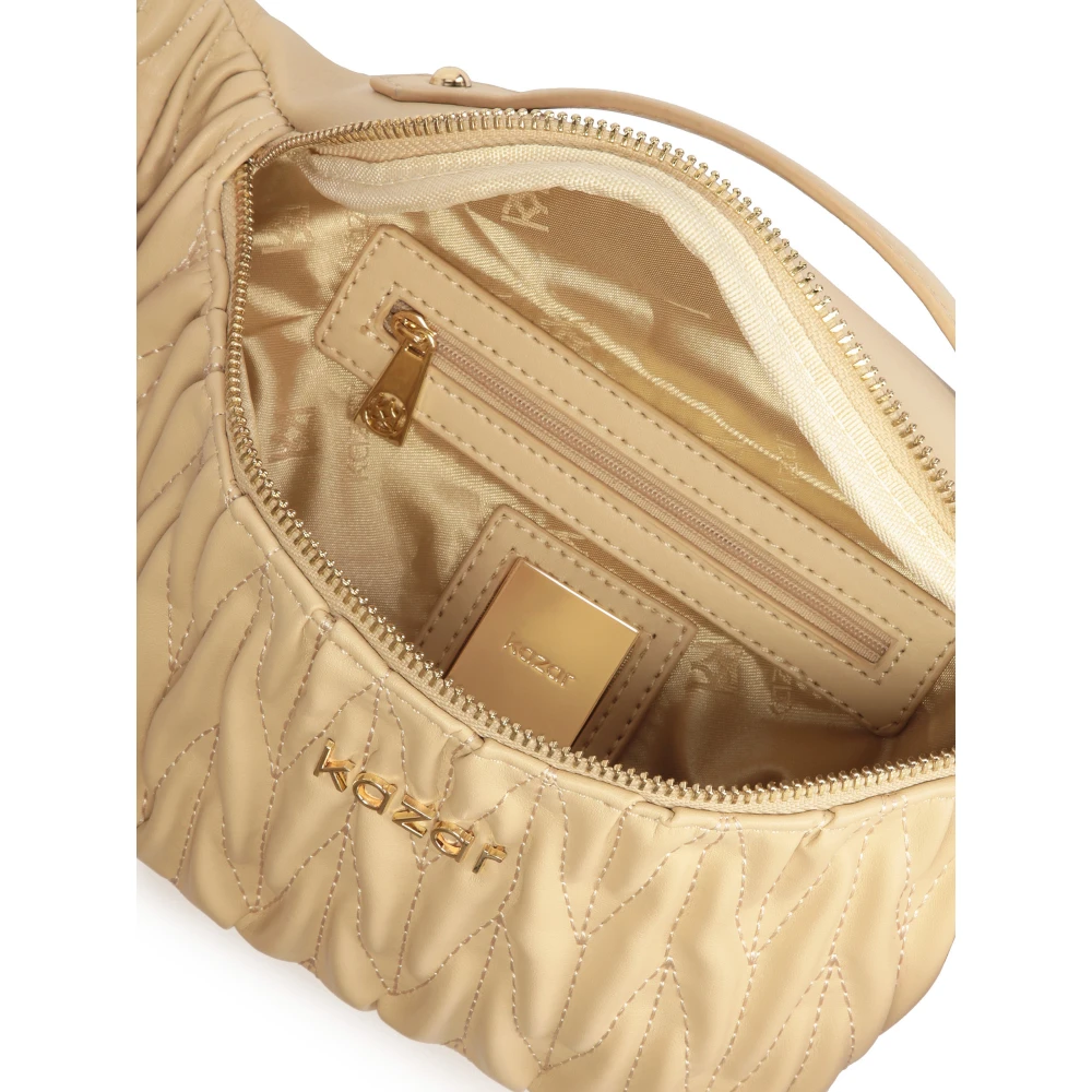 Kazar Beige leren heuptas met quilten Beige Dames