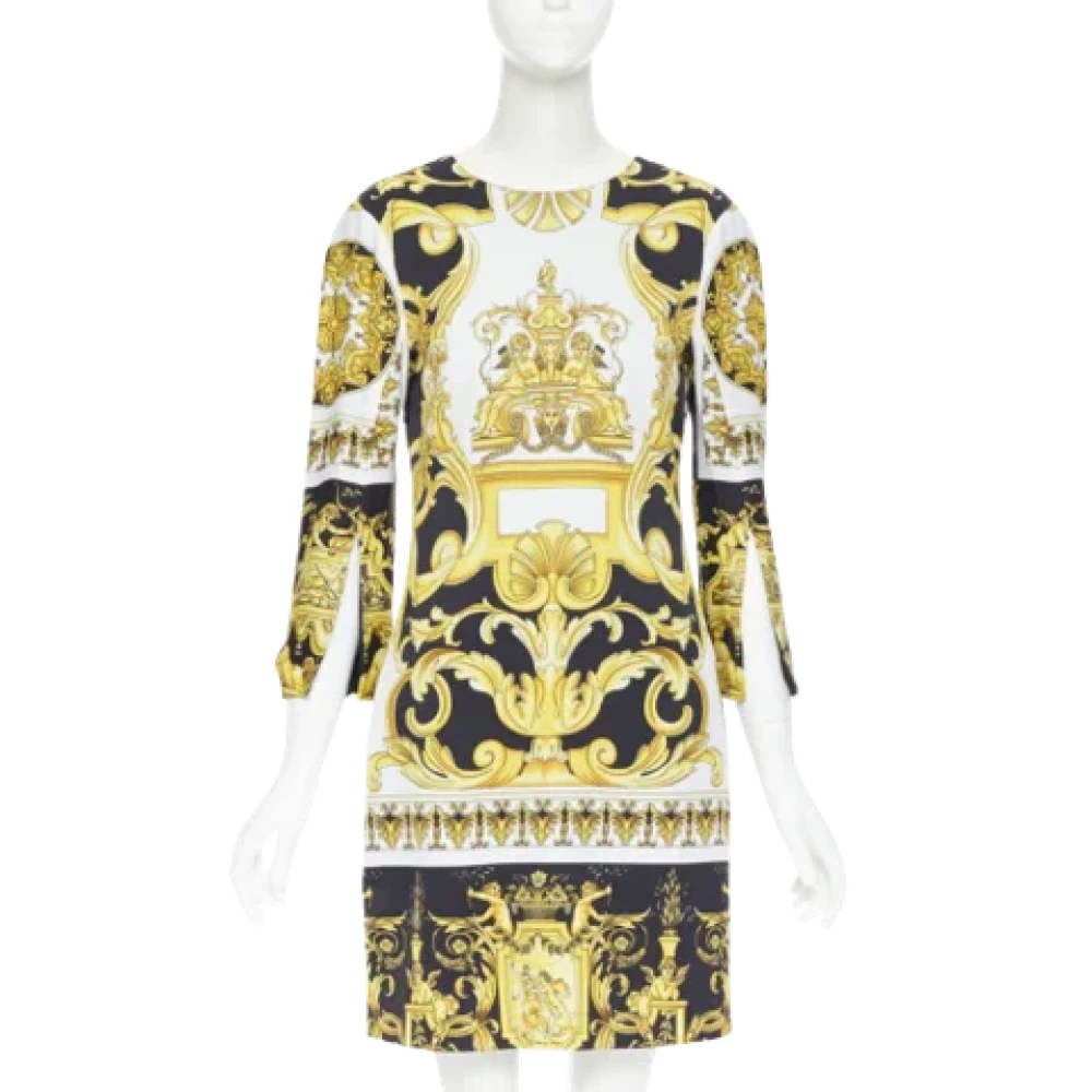 Versace Pre-owned Fabric dresses Yellow Dames