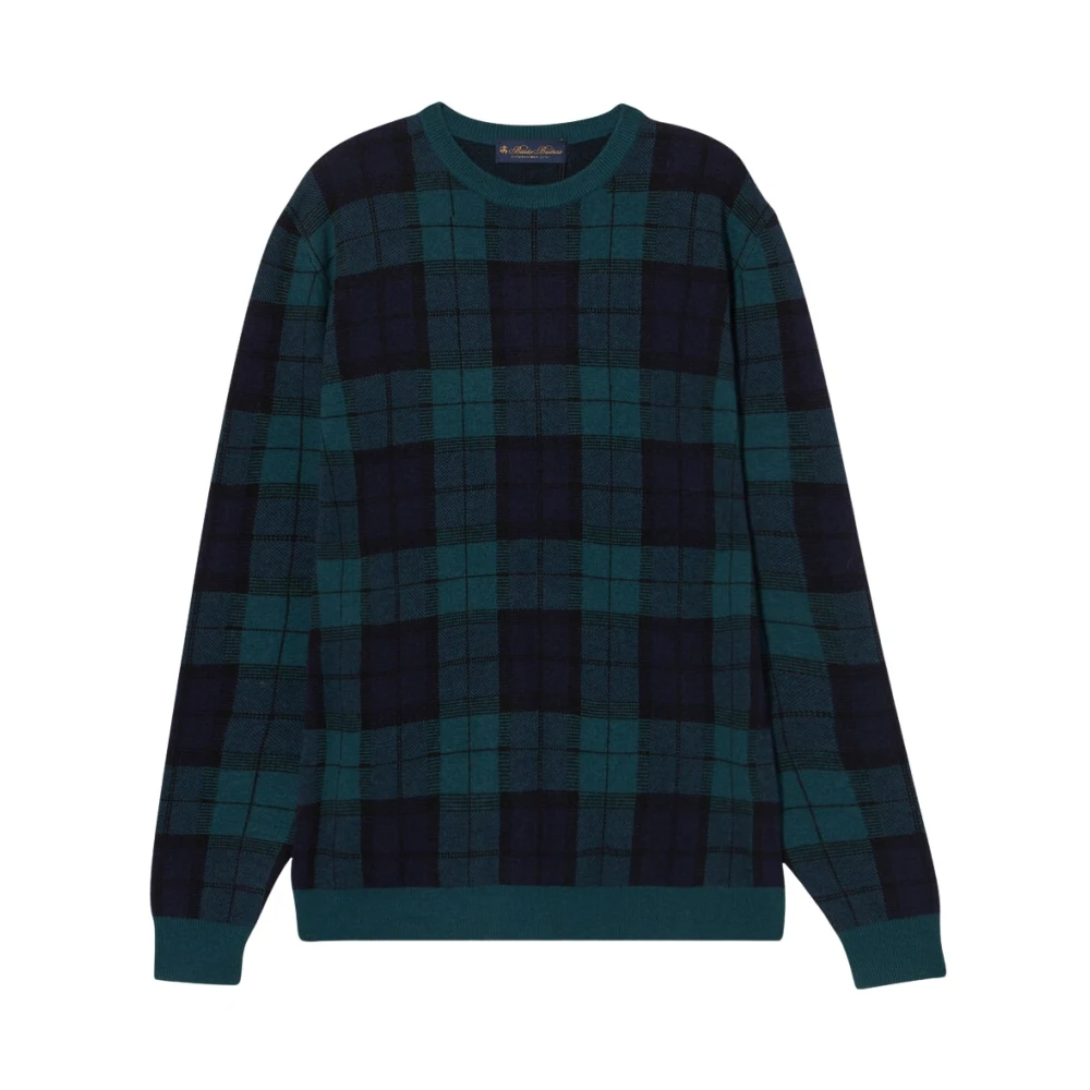 Brooks Brothers Trui van lamswol met ruitpatroon Blue Heren