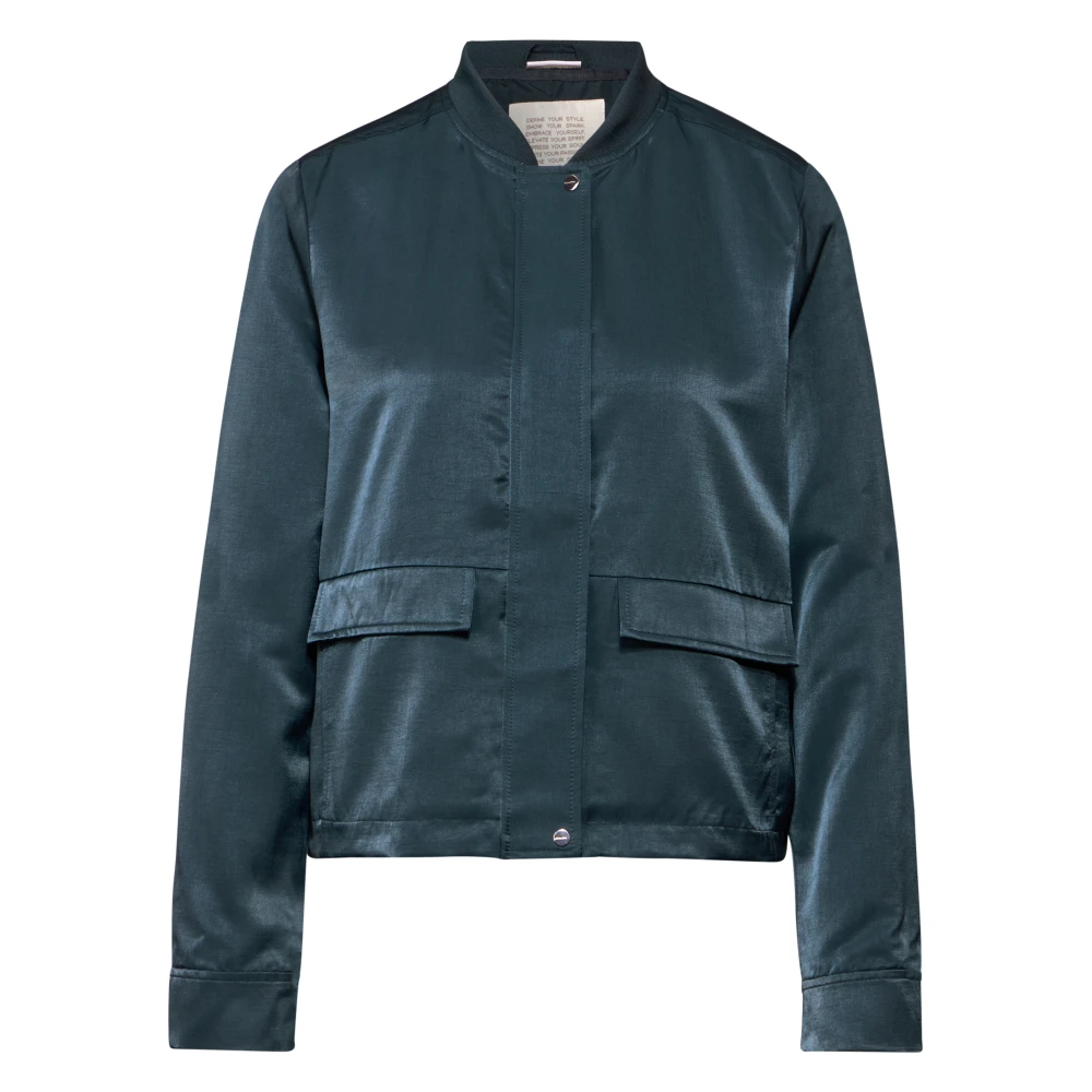 Street One Zijden Blouson Jas Green Dames