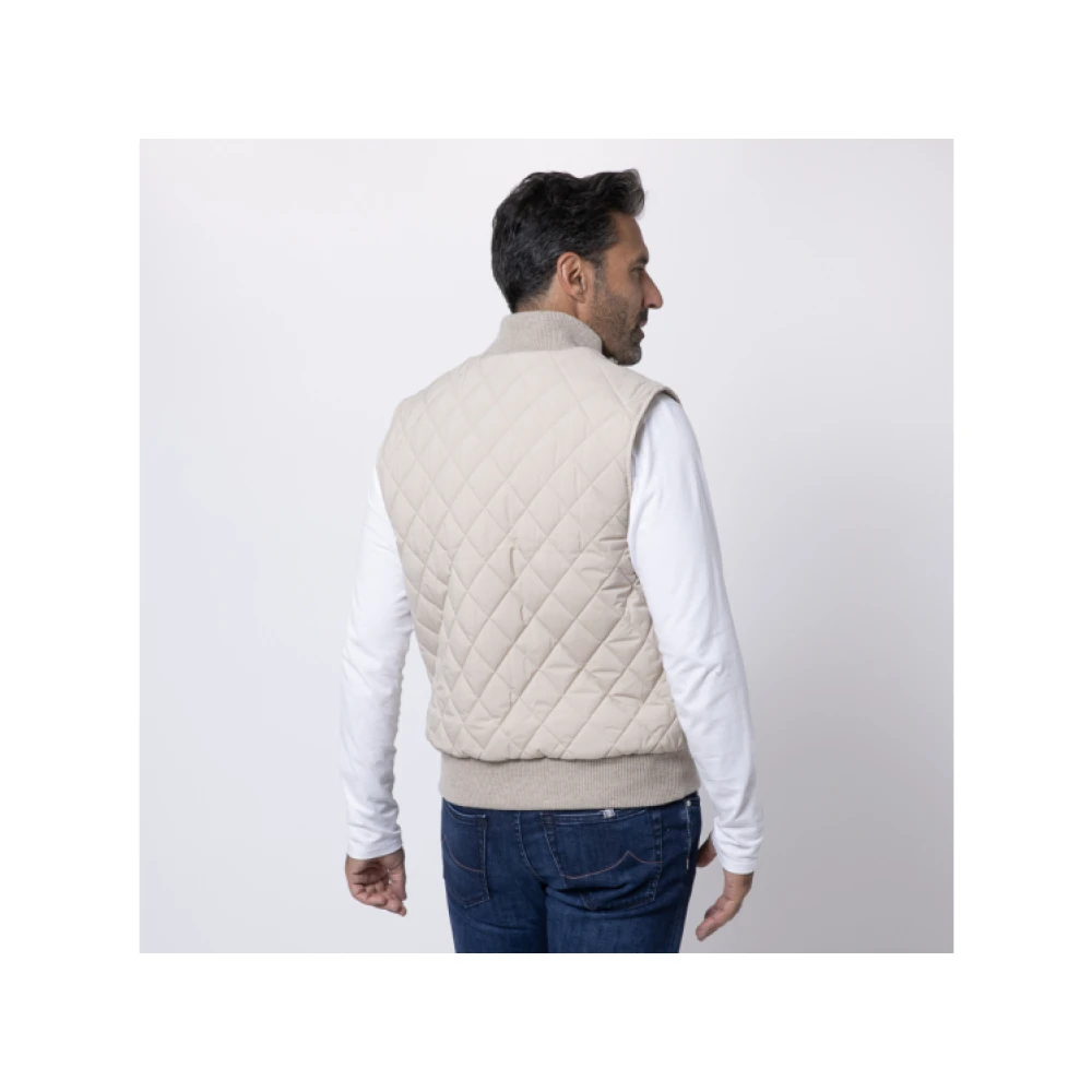 Gran Sasso Gewatteerd Mouwloos Beige Jack Brown Heren