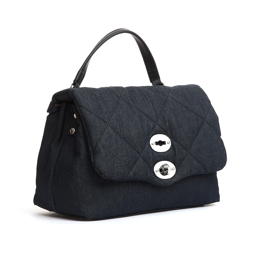Zanellato Denim Gevoerde Schoudertas Blue Dames
