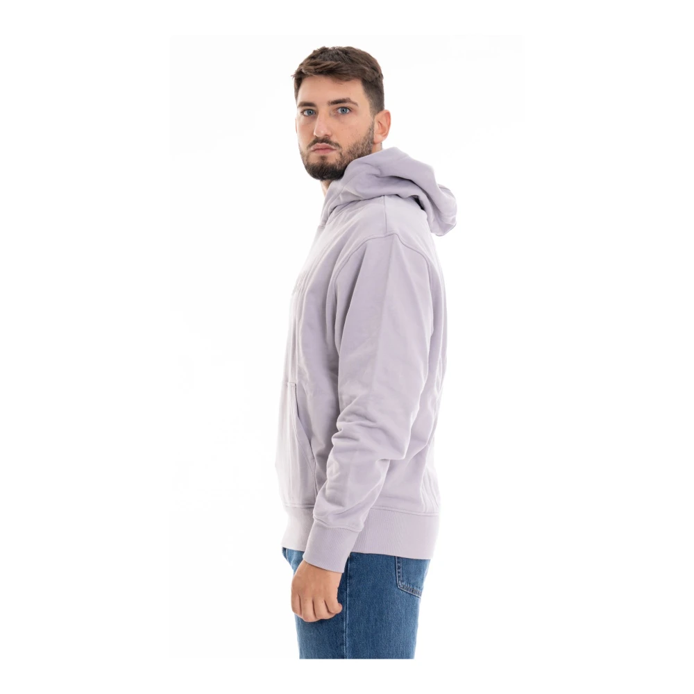 Calvin Klein Jeans Hoodie met borduursel voor mannen Gray Heren