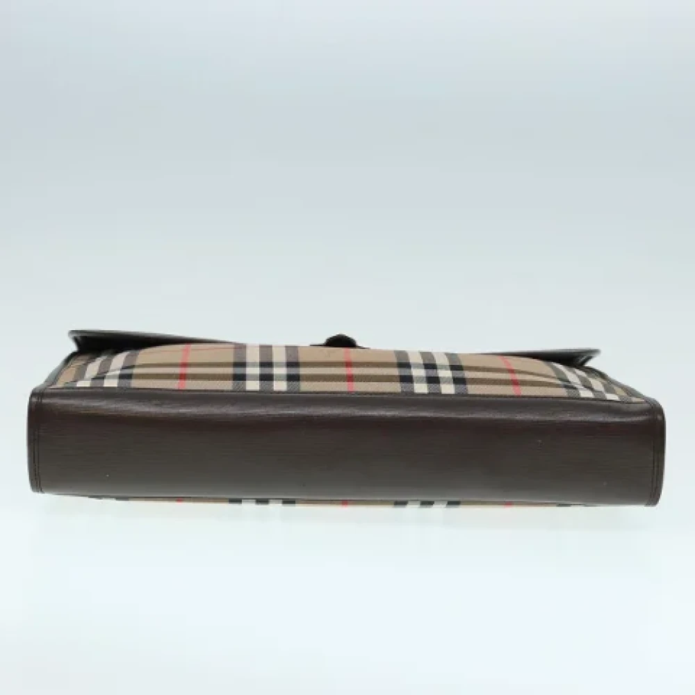Burberry Vintage Pre-owned Canvas clutches Beige Dames
