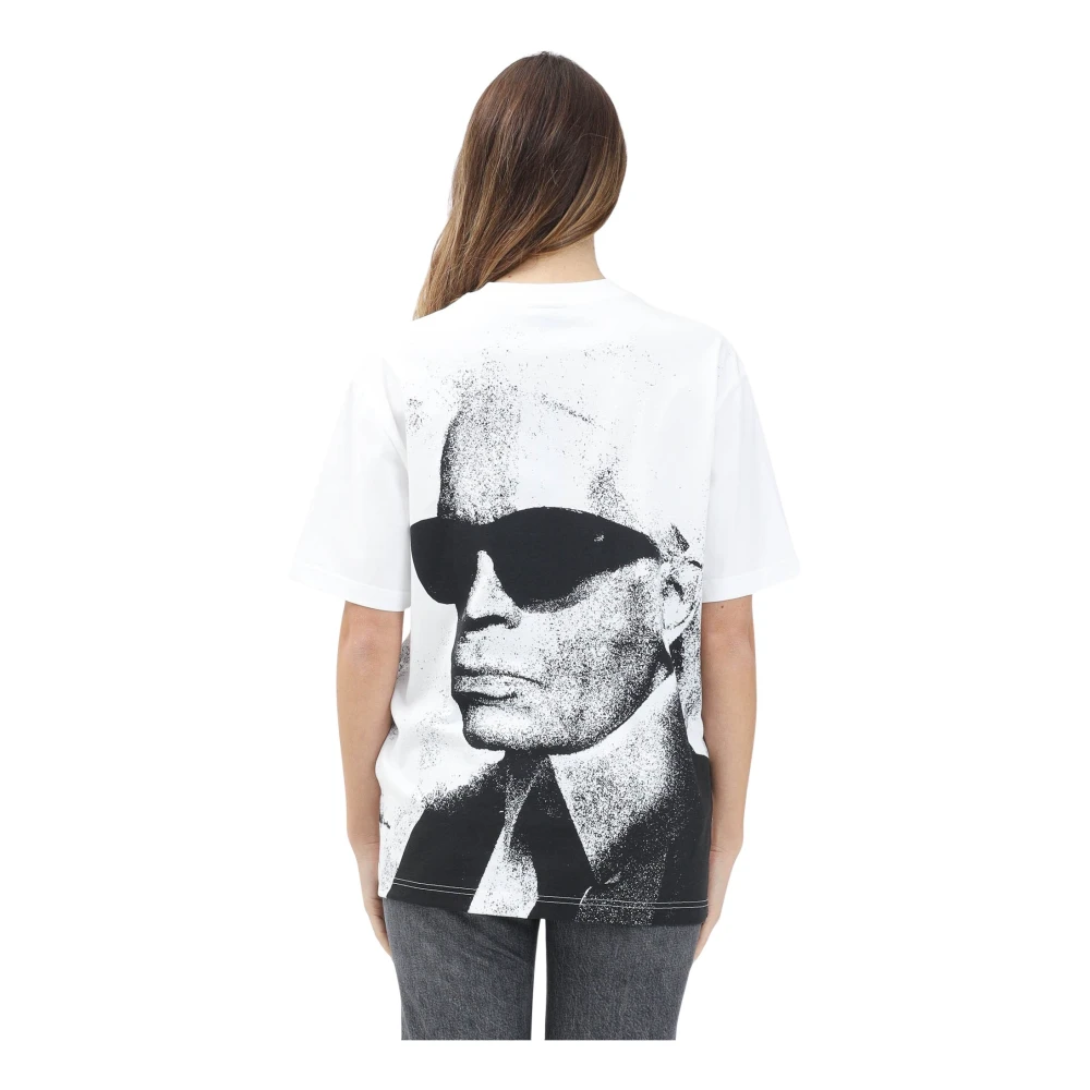 Karl Lagerfeld T-shirts en Polos Wit White Dames
