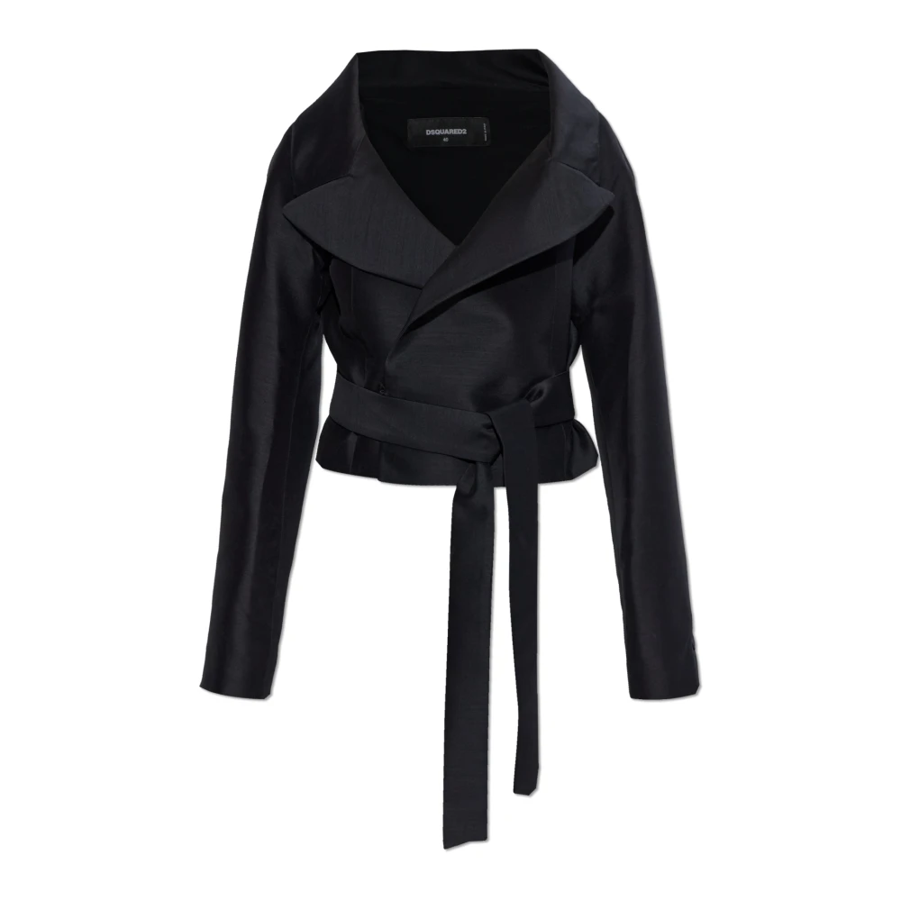 Dsquared2 Vrouw Zwart Jassen Dames, M, Wol, Wollen Blazer