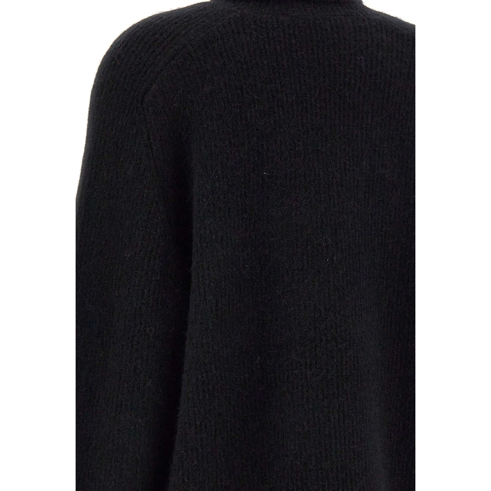 Rotate Birger Christensen Zwarte Wol Alpaca Coltrui Sweater Black Dames